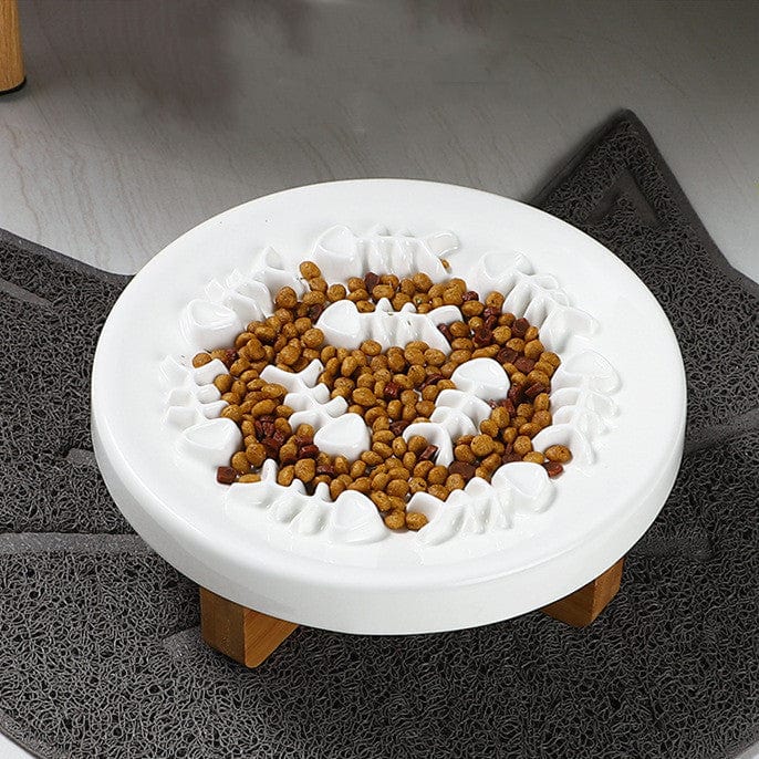 Haustierenapf ENJOY Erhöhter Keramiknapf mit Slow-Feed-Design – Stilvoll &amp; Funktional SET
