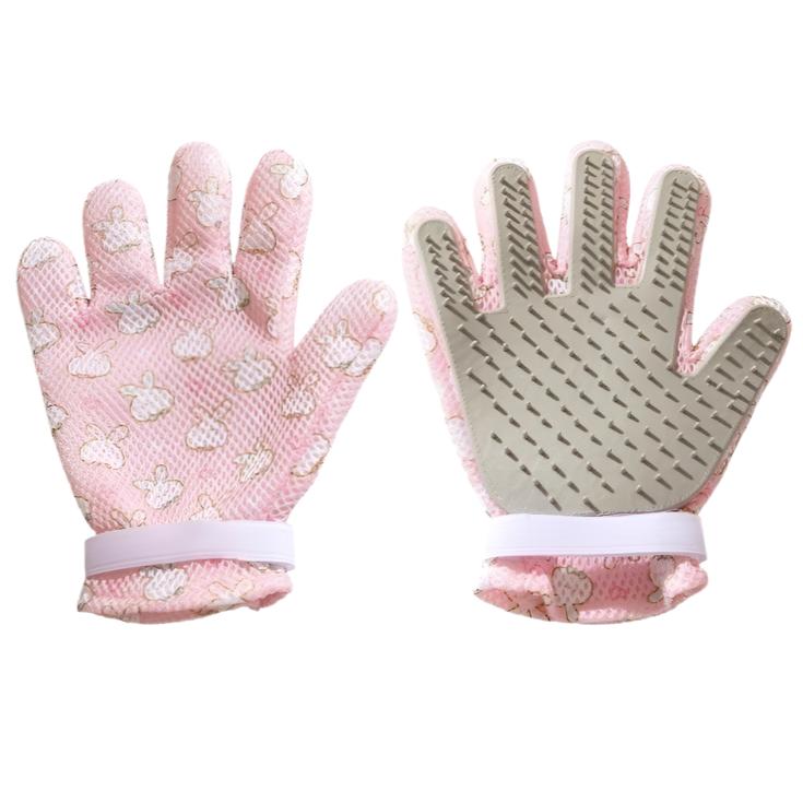 Haustierpflege Handschuh JOHN Haustierpflege Handschuh – Multifunktionale Silikonbürste für Bad, Massage und Haarentfernung Rabbit