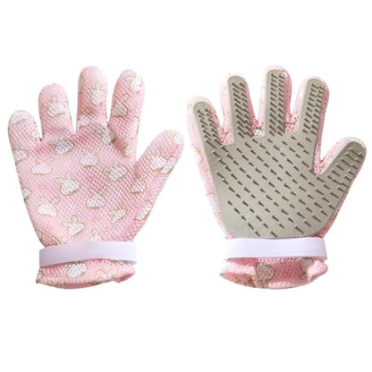 Haustierpflege Handschuh JOHN Haustierpflege Handschuh – Multifunktionale Silikonbürste für Bad, Massage und Haarentfernung Rabbit