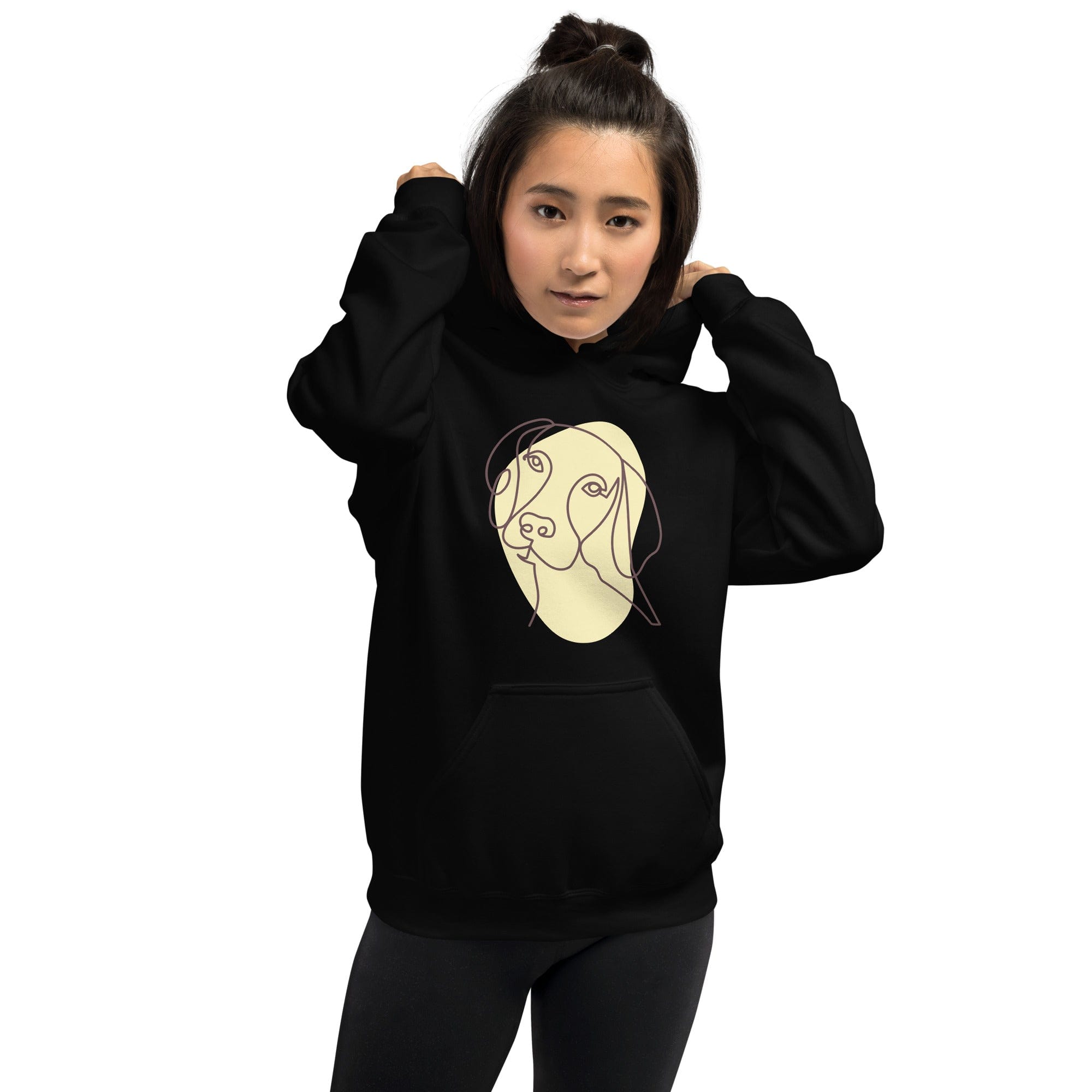 Hundebesitzer Kleidung DOGGO Kuscheliger Hoodie für Hundeliebhaber Black / S