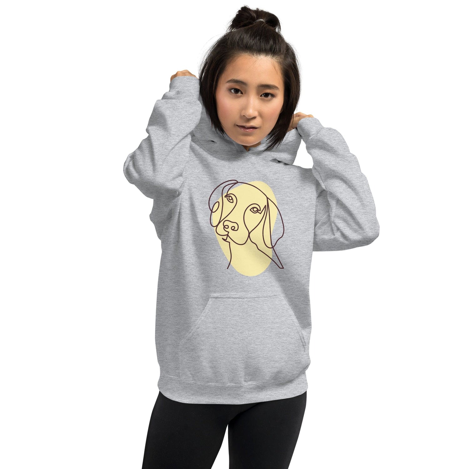 Hundebesitzer Kleidung DOGGO Kuscheliger Hoodie für Hundeliebhaber Grey / S