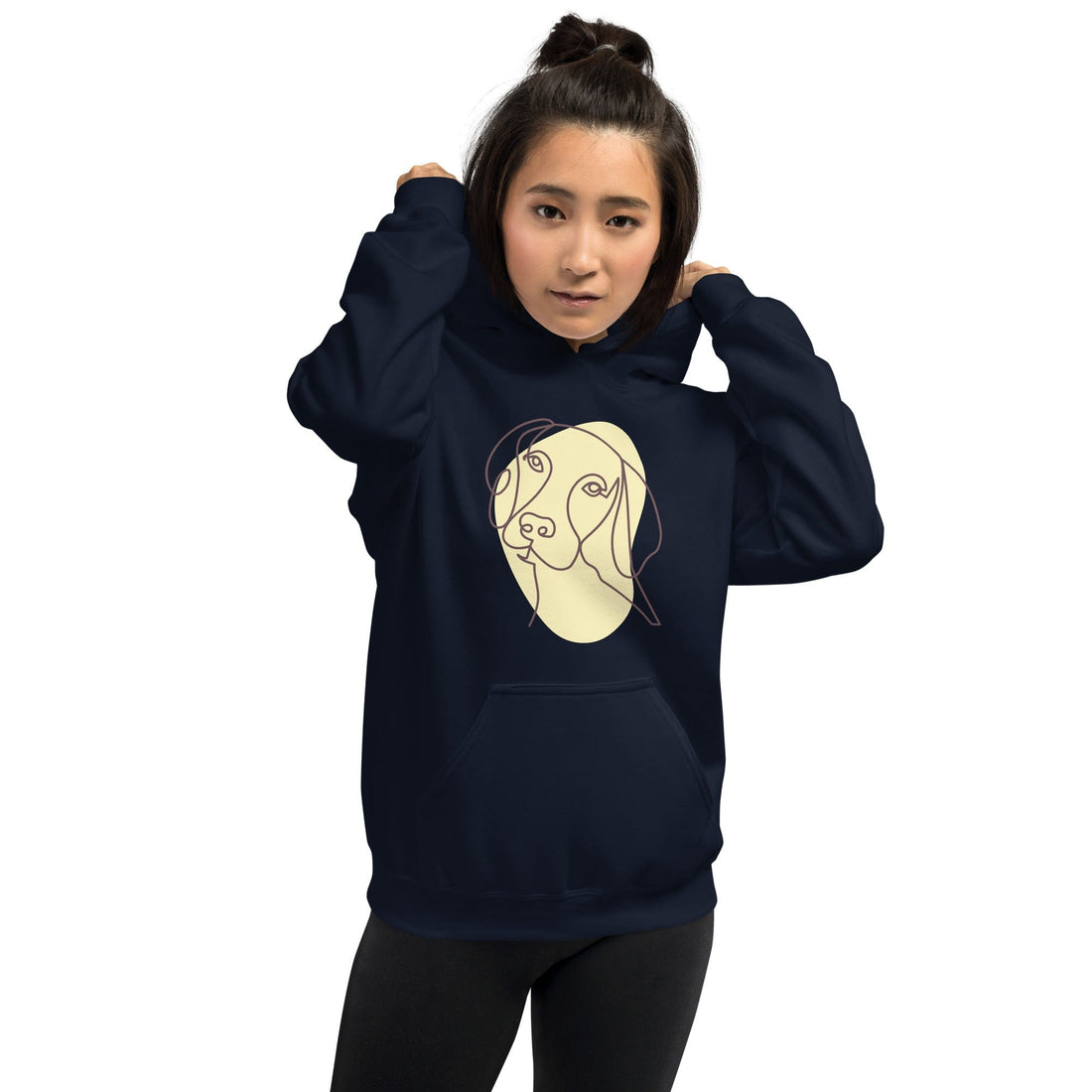 Hundebesitzer Kleidung DOGGO Kuscheliger Hoodie für Hundeliebhaber Navy / S