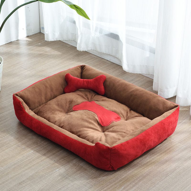 Hundebett BONNY Vier Jahreszeiten Hundebett Red+Choco / S