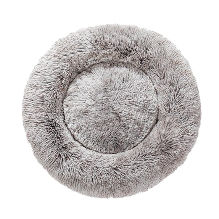 Hundebett FLUFF Flauschiges Hundebett S - ⌀40 cm / White Brown