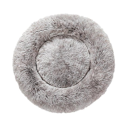 Hundebett FLUFF Flauschiges Hundebett S - ⌀40 cm / White Brown