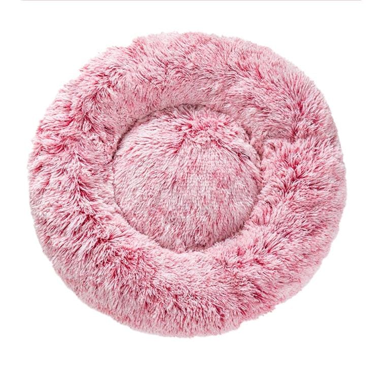Hundebett FLUFF Flauschiges Hundebett S - ⌀40 cm / White Red