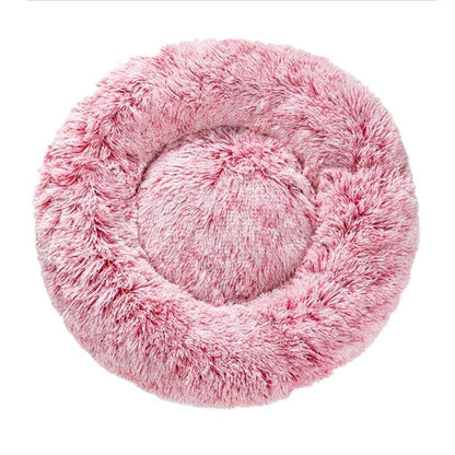 Hundebett FLUFF Flauschiges Hundebett S - ⌀40 cm / White Red