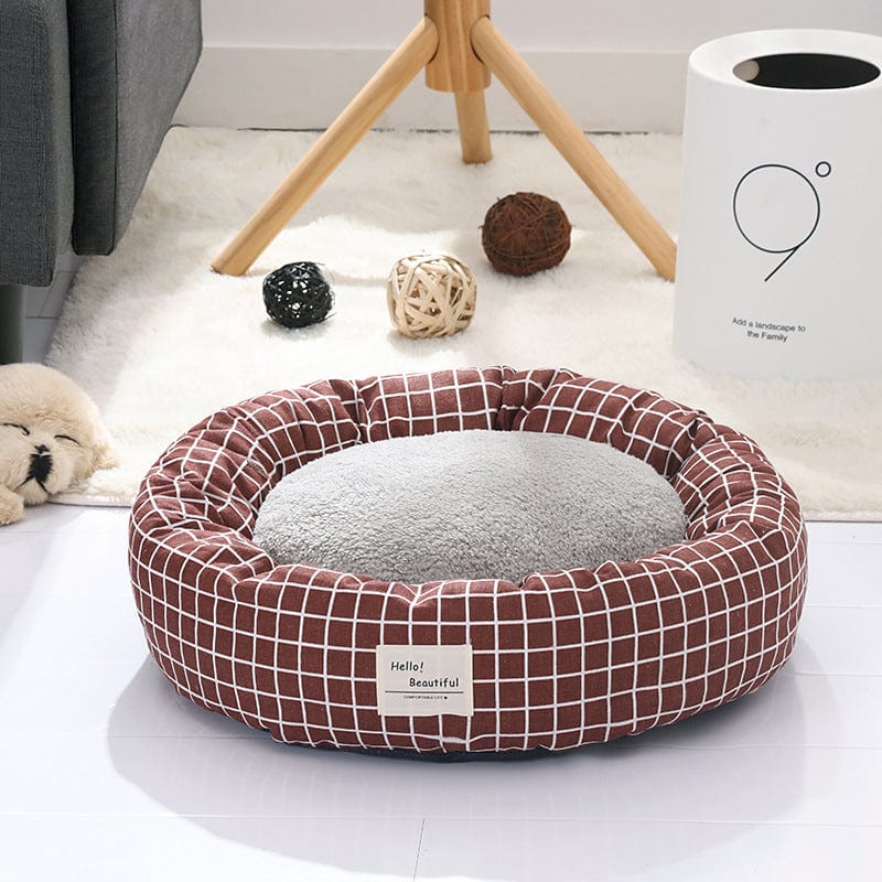 Hundebett LUCY Design Kuschelbett Brown / S