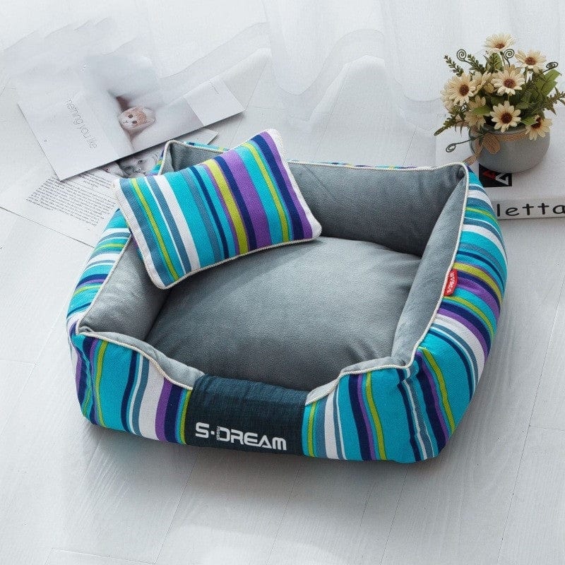 Hundebett SKYE Dream Kuschelbett Blue+Kissen / S