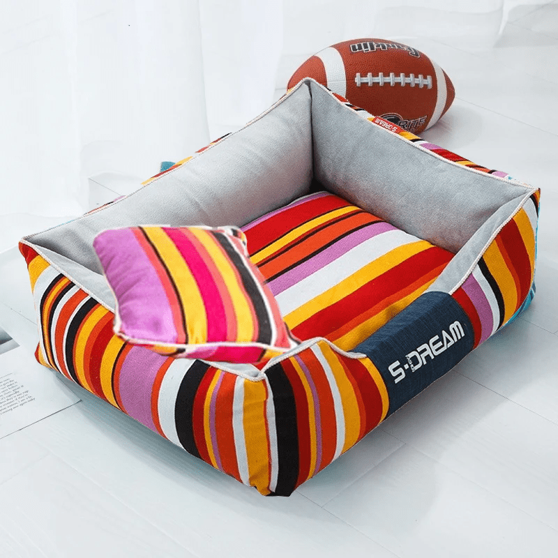 Hundebett SKYE Dream Kuschelbett Red+Kissen / S