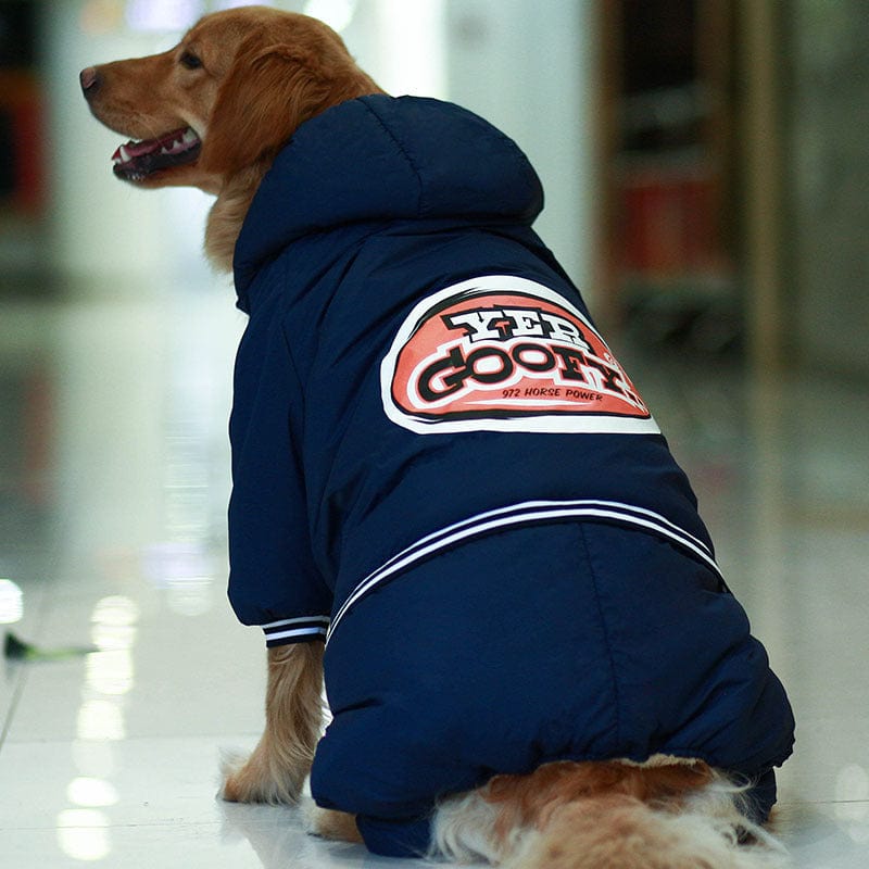 Hundejacke LOA Warm und Stylisch Baumwollmantel für Hunde Navy Blue / S