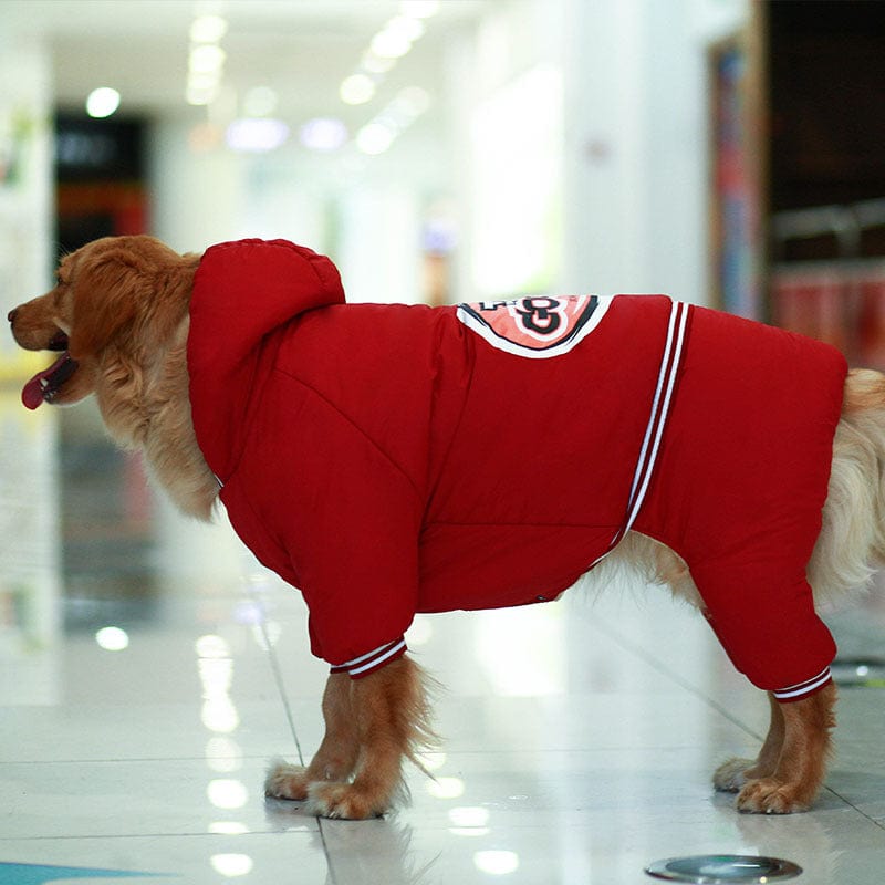Hundejacke LOA Warm und Stylisch Baumwollmantel für Hunde Red / S