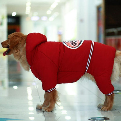 Hundejacke LOA Warm und Stylisch Baumwollmantel für Hunde Red / S