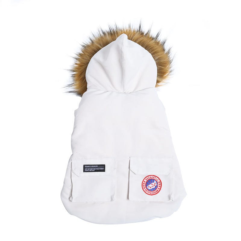 Hundejacke SKI EXTRA Warmer &amp; Wasserdichter Wintermantel für Hunde Creamy White / M