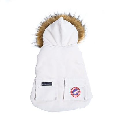 Hundejacke SKI EXTRA Warmer &amp; Wasserdichter Wintermantel für Hunde Creamy White / M