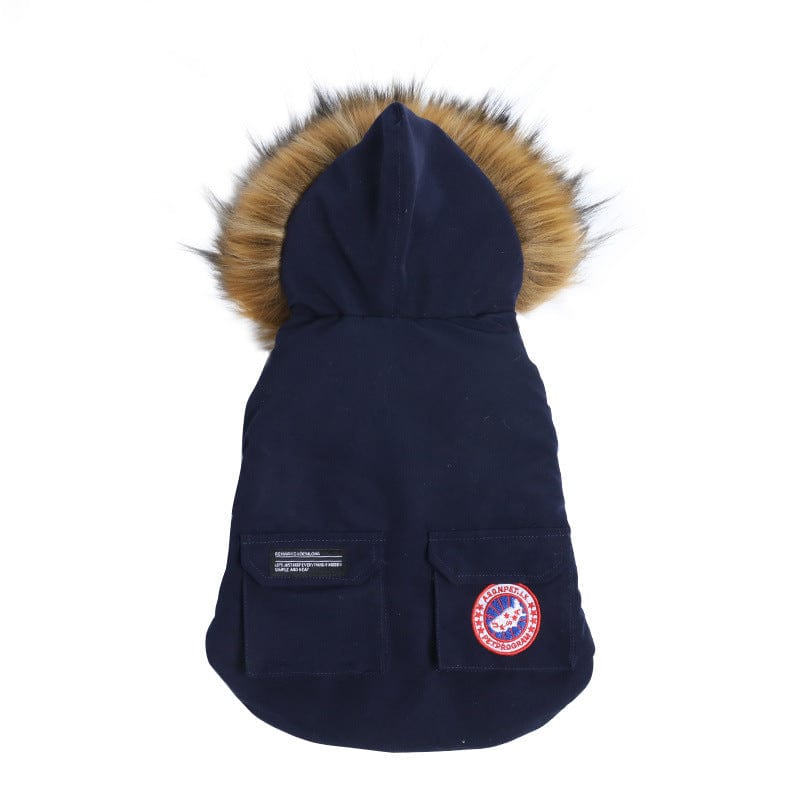 Hundejacke SKI EXTRA Warmer &amp; Wasserdichter Wintermantel für Hunde Dark Blue / M