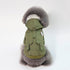 Hundejacke SNOWY Flauschiger Hundemantel für kalte Tage – Perfekte Jacke für Hunde Military Green / S