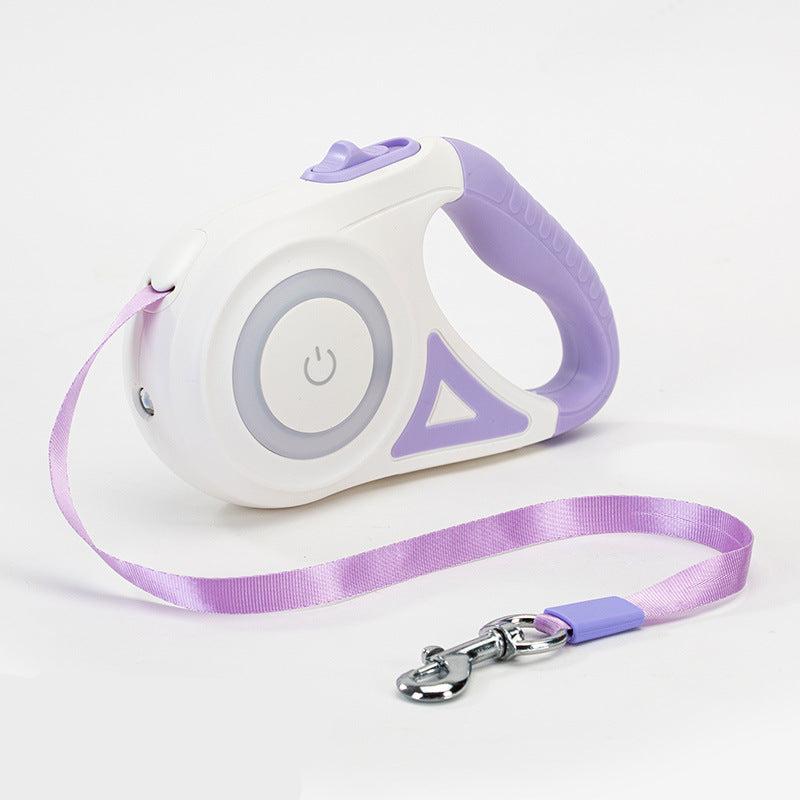 Hundeleine BOOGIE Automatische LED Hundeleine Dream Purple / 5 M
