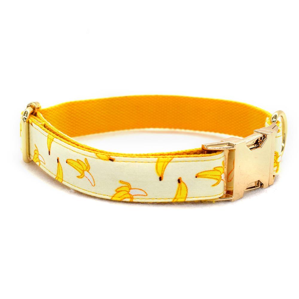 Hundeleine CLEO BANANA Premium Hundeleine + Halsband Halsband / XS