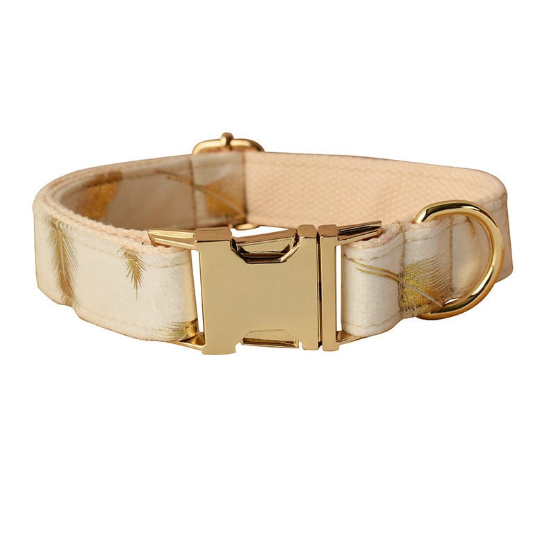 Hundeleine CLEO CREAM Premium Velvet Hundeleine + Halsband Halsband / XS