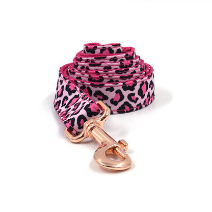 Hundeleine CLEO LEOPARD Premium Hundeleine + Halsband SET
