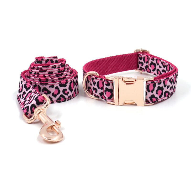 Hundeleine CLEO LEOPARD Premium Hundeleine + Halsband SET XS