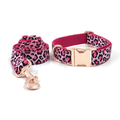 Hundeleine CLEO LEOPARD Premium Hundeleine + Halsband SET XS