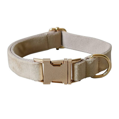 Hundeleine CLEO NUDE Premium Velvet Hundeleine + Halsband Halsband / XS
