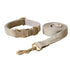 Hundeleine CLEO NUDE Premium Velvet Hundeleine + Halsband Set A / XS
