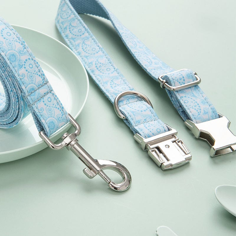 Hundeleine CLEO PAISLEY Premium Hundeleine + Halsband SET