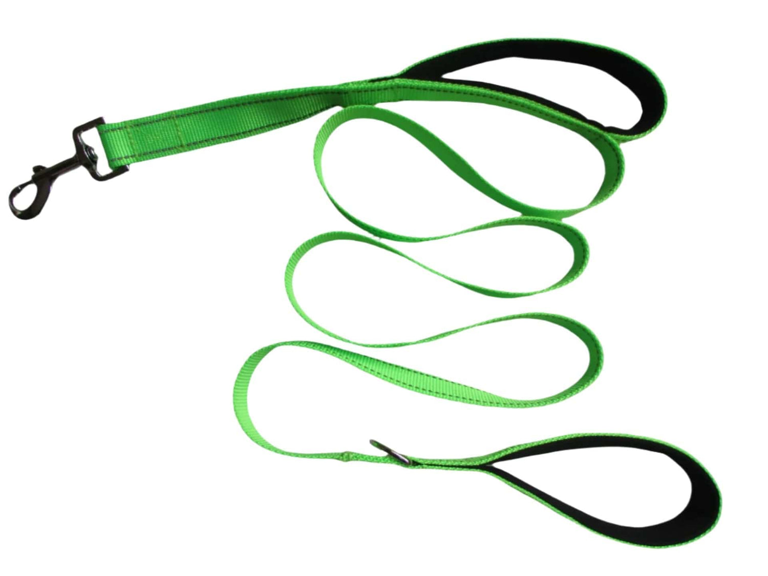 Hundeleine DRACO Doppelseitige Hundeleine mit Reflektorstreifen 1,8m Green