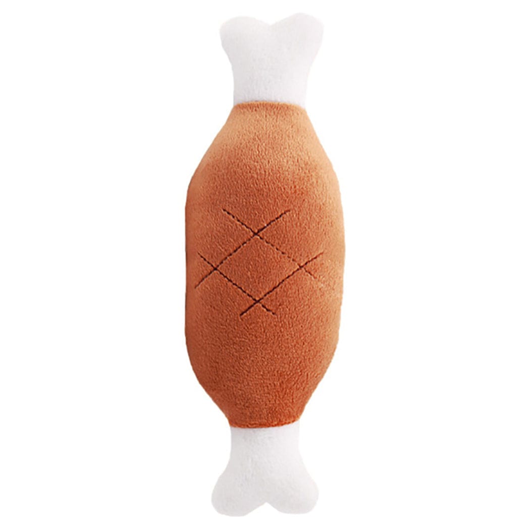 Hundespielzeug FOODIE Plush Spielzeug  für kleine Hunde Chicken leg