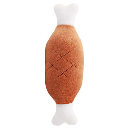 Hundespielzeug FOODIE Plush Spielzeug  für kleine Hunde Chicken leg