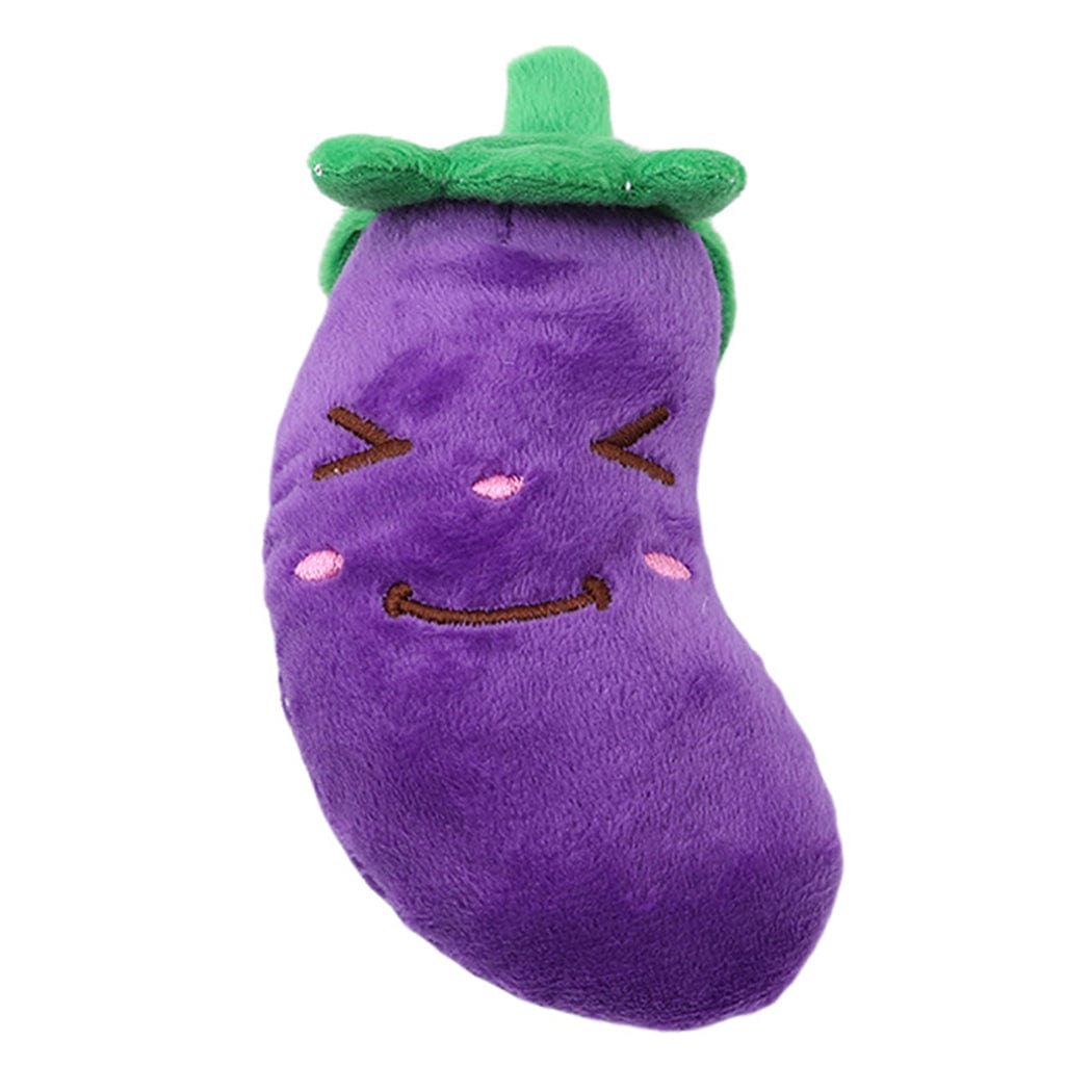 Hundespielzeug FOODIE Plush Spielzeug  für kleine Hunde Eggplant