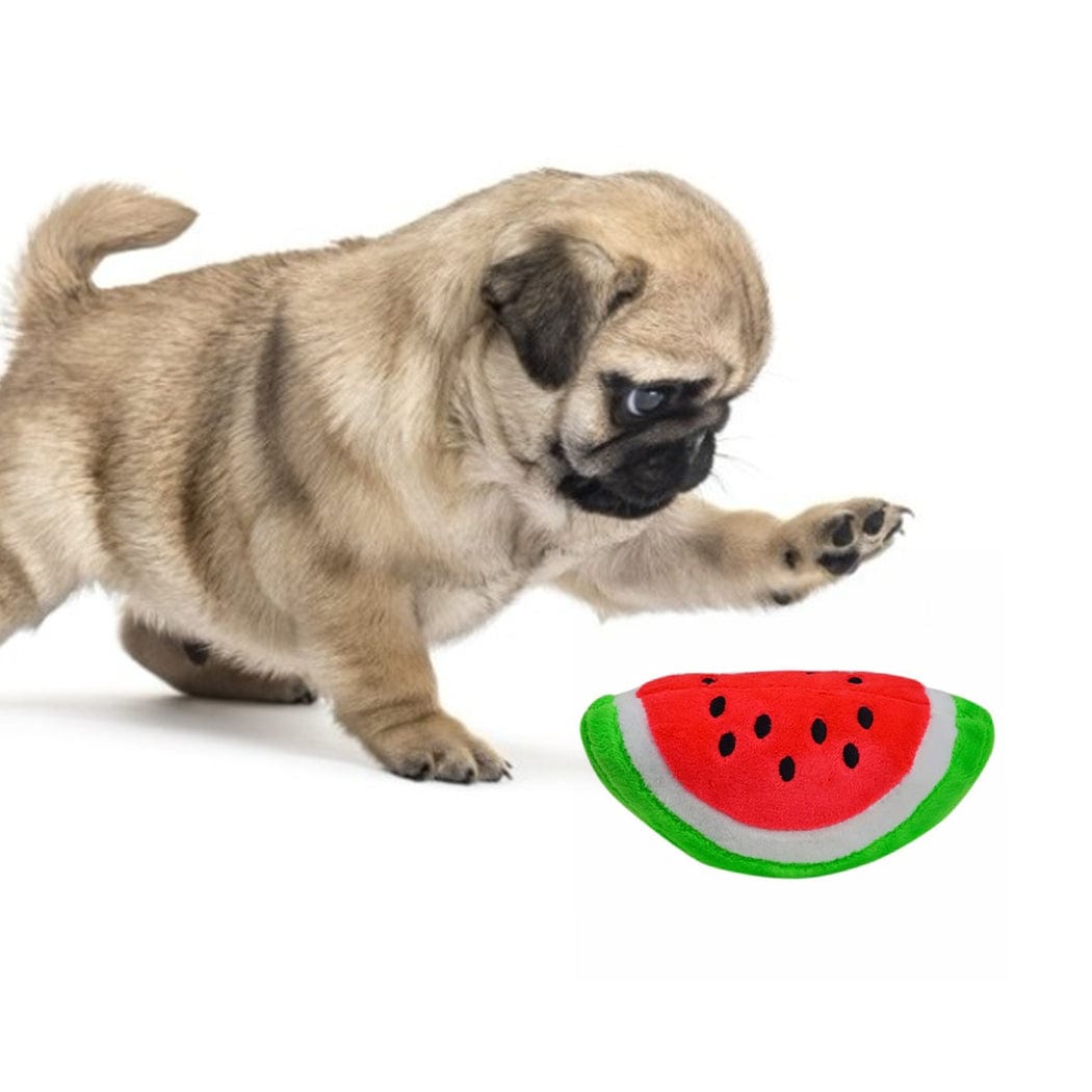 Hundespielzeug FOODIE Plush Spielzeug  für kleine Hunde Half Watermelon