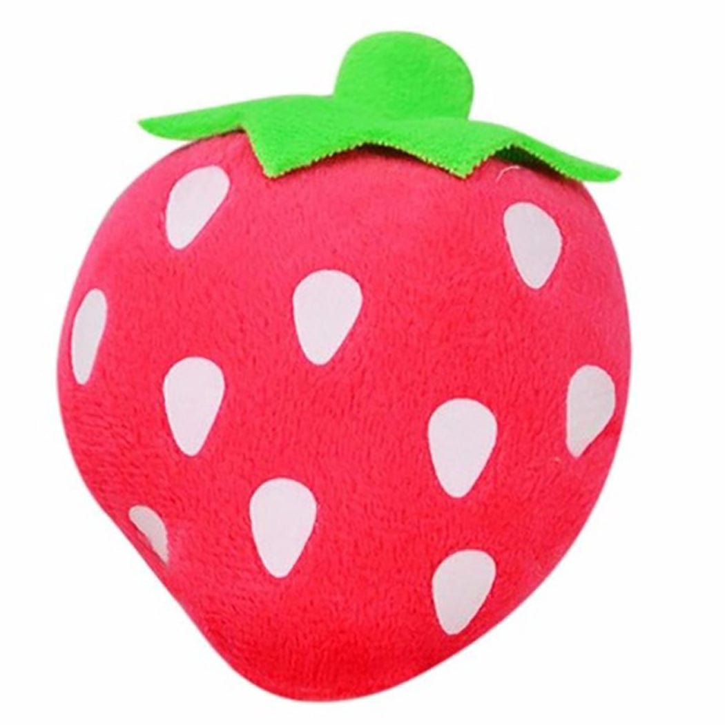 Hundespielzeug FOODIE Plush Spielzeug  für kleine Hunde Strawberry