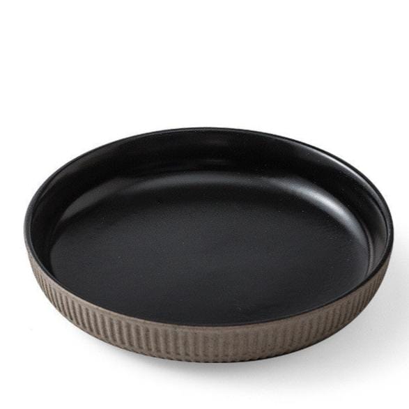 Katzen Futterschale STONE Elegante Keramik-Futterschale für Katzen – Flach und komfortabel Onyx / ⌀ 15.5 cm