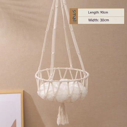 Katzenbett BOHO Stylisches Macrame Swing für Katze ⌀ 40 cm / 1