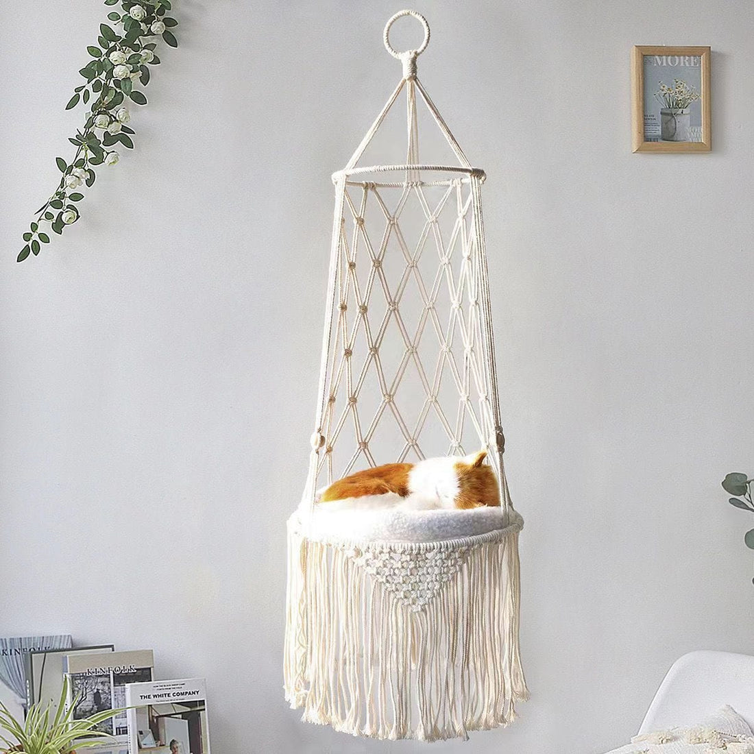 Katzenbett BOHO Stylisches Macrame Swing für Katze ⌀ 40 cm / 3