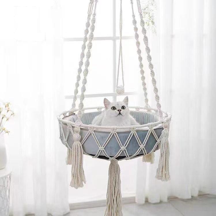 Katzenbett BOHO Stylisches Macrame Swing für Katze