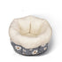 Katzenbett FLOLRES Stylisches Winterbett für Katzen Blue Flores / S
