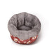 Katzenbett FLOLRES Stylisches Winterbett für Katzen Red Flores / S