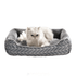 Katzenbett MISHKA Kuscheliges Hunde- und Katzenbett für alle Jahreszeiten Nordic Grey / 50x40 cm