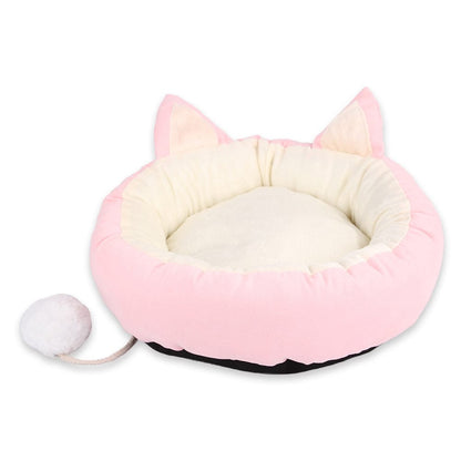 Katzenbett NIANIA Kuscheliges Katzenhöhlenbett Pink / S