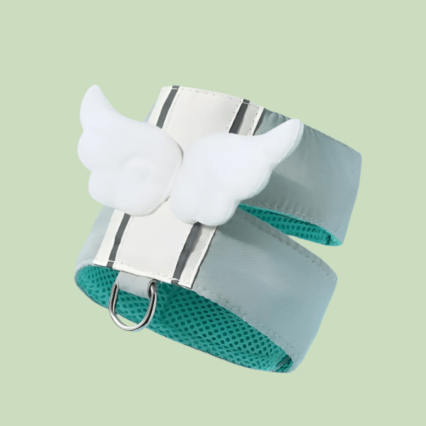 Katzengeschirr ANGEL Verstellbares Katzengeschirr im Engelsflügel-Design + Leine 1,5m Green / S