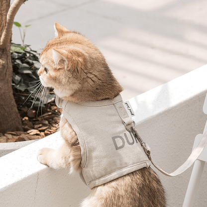 Katzengeschirr DURI Atmungsaktives Katzengeschirr mit Leine 1,4m