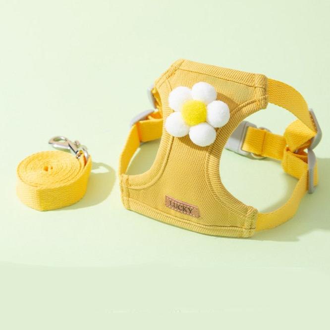 Katzengeschirr LUCKY Anti-Ausbruch Katzengeschirr SET – Leicht &amp; atmungsaktiv Flower / S