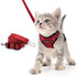 Katzengeschirr MANOLO Leichtes Katzen-Brustgeschirr mit 1,5 m Leine Red / XS