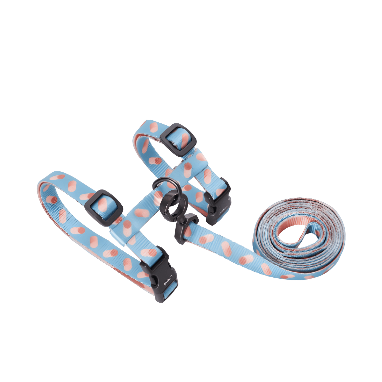 Katzengeschirr PRETTY Katzengeschirr mit Schnellverschluss &amp; Leine 1,5m Blue Dots