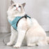 Katzengeschirr WALKIE Leichtes Katzen-Outdoor-Geschirr mit Leine – Verstellbar & Atmungsaktiv Ocean / S